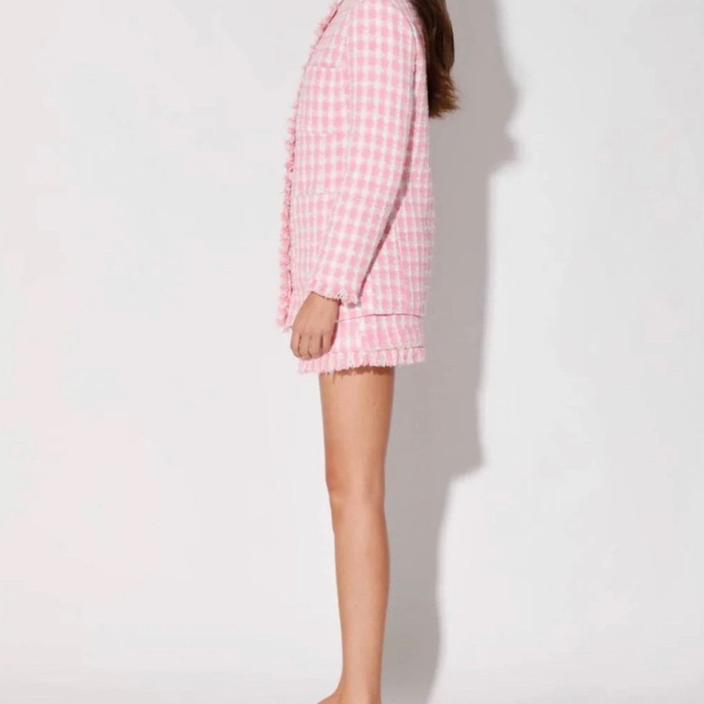 NWT WALTER BAKER KENNEDY NAUTICAL TWEED PINK JACKET AND KAILYN SKIRT SET - Picture 2 of 15